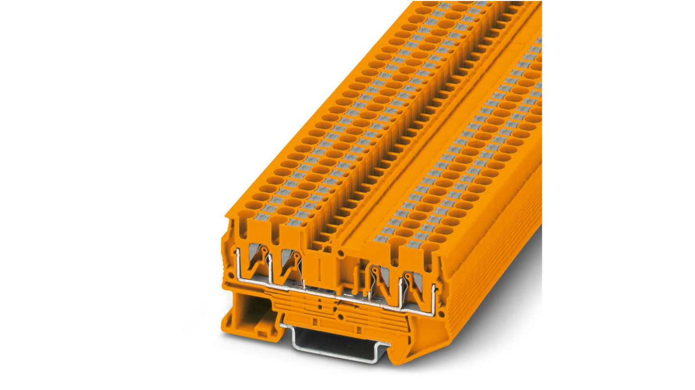 Morsettiera passante Phoenix Contact, Arancione, livello Singolo, 24A