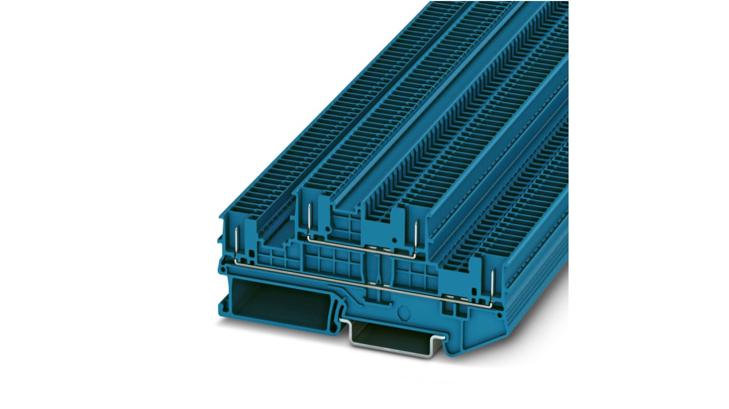 Phoenix Contact 3213878 PTTB 1.5/S/4P BU Series Blue, 0.14 → 1.5mm², Double-Level, Plug In Termination