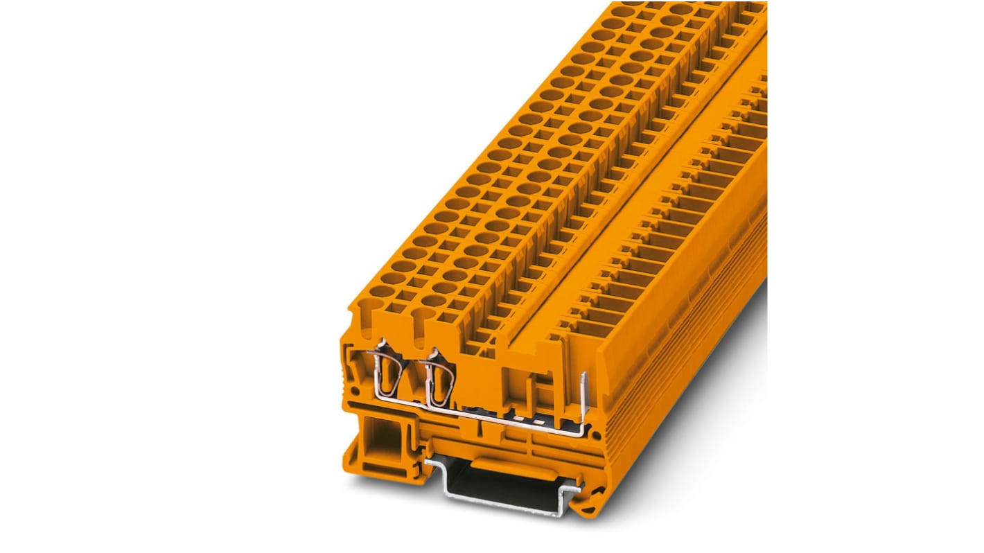 Morsettiera passante Phoenix Contact, Arancione, livello Singolo, 24A