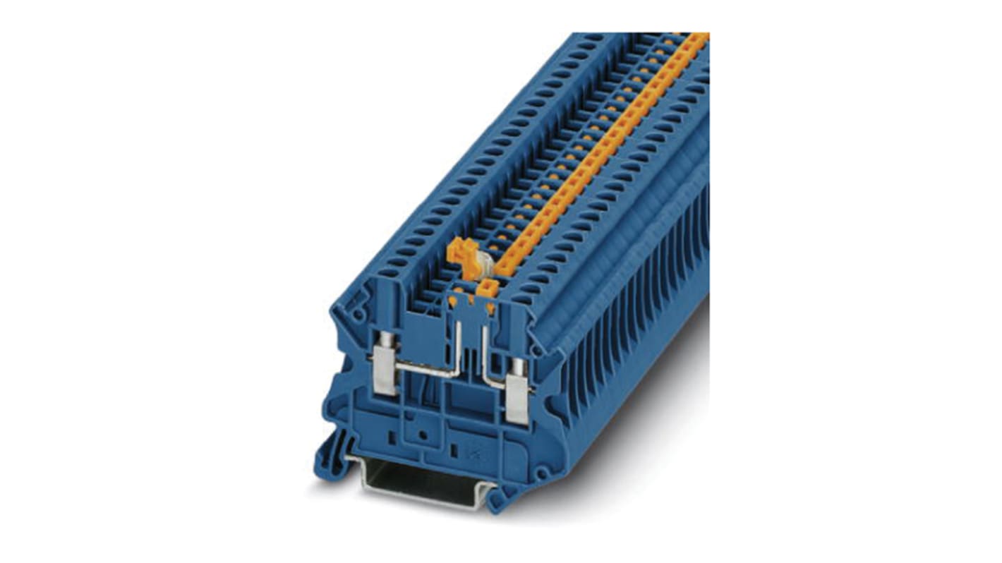 Phoenix Contact 3046553 UT 2.5-MT BU Series Blue, 0.14 → 4mm², Single-Level, Screw Termination
