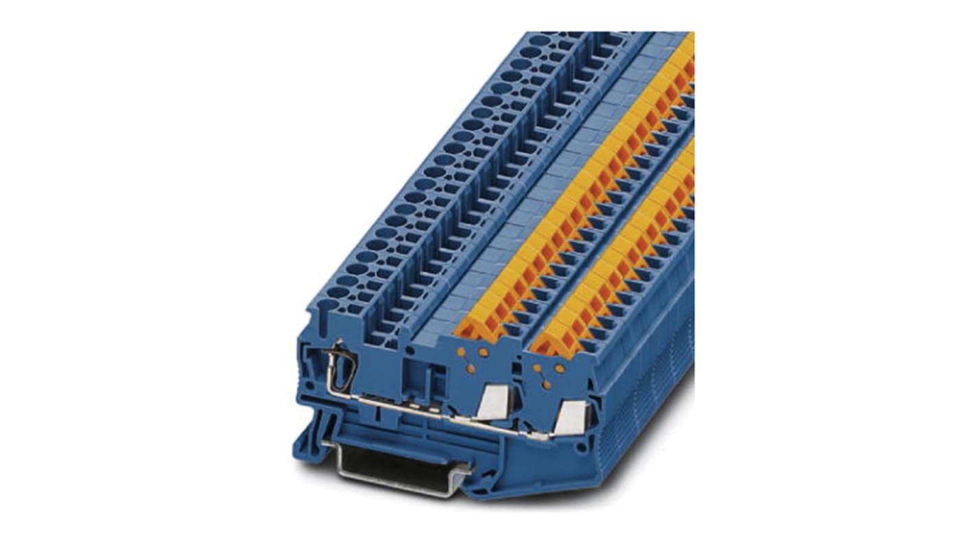 Phoenix Contact 3206351 QTCS 1.5-TWIN BU Series Blue, Single-Level, Quick Connect Termination