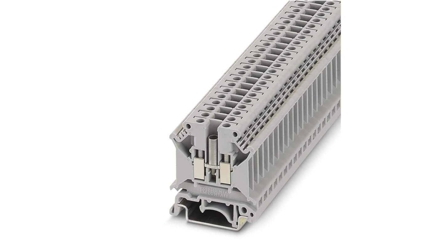 Phoenix Contact 3048441 UK5 N CB Series Grey, 0.2 → 6mm², Single-Level, Screw Termination