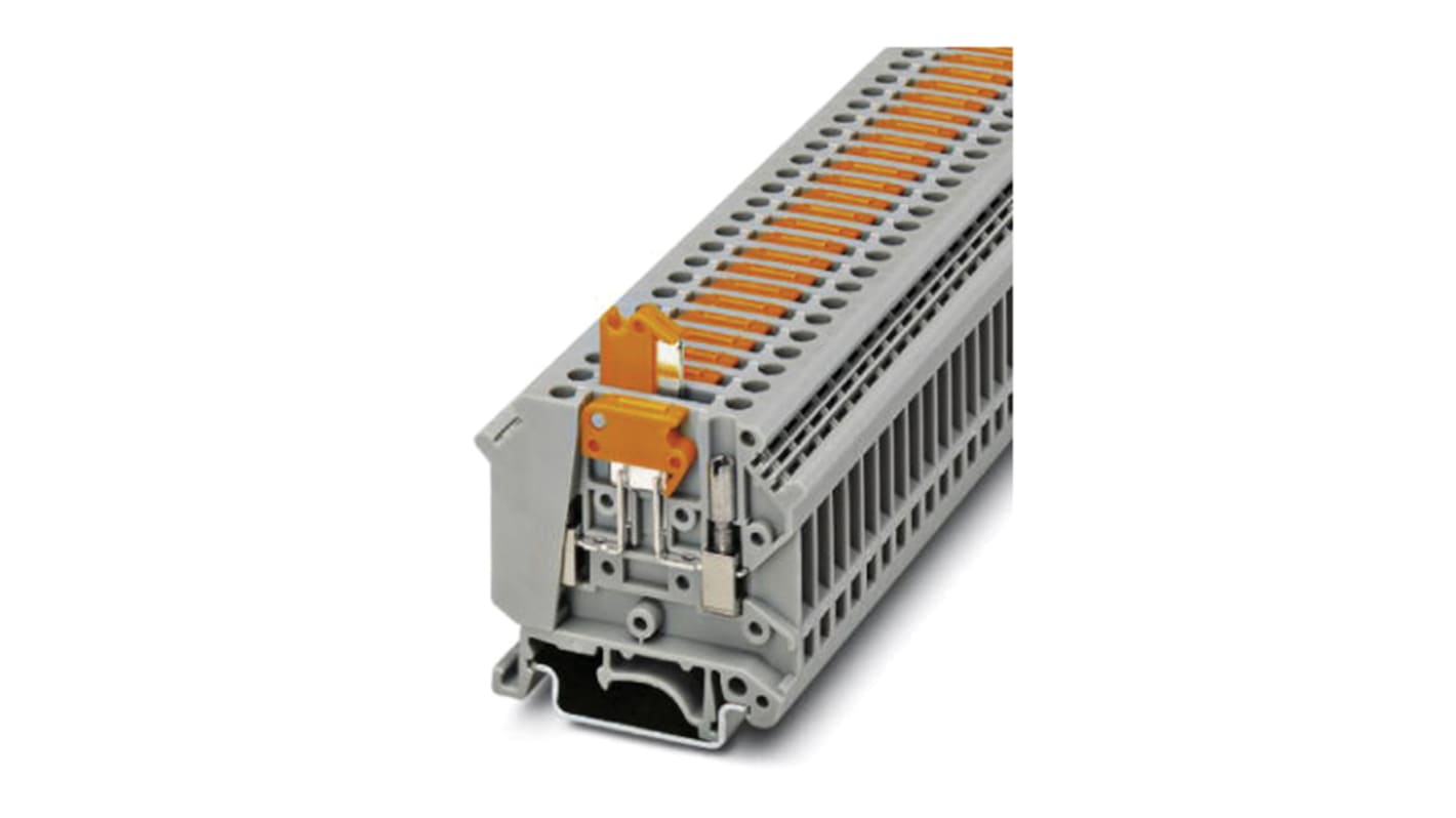 Phoenix Contact 3048551 UK5-MTK-P/P YE Series Yellow, 0.2 → 6mm², Single-Level, Screw Termination