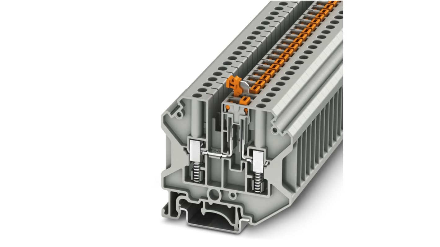 Phoenix Contact 3070302 USST 4-MT P/P Series Grey, 0.2 → 6mm², Single-Level, Screw Termination