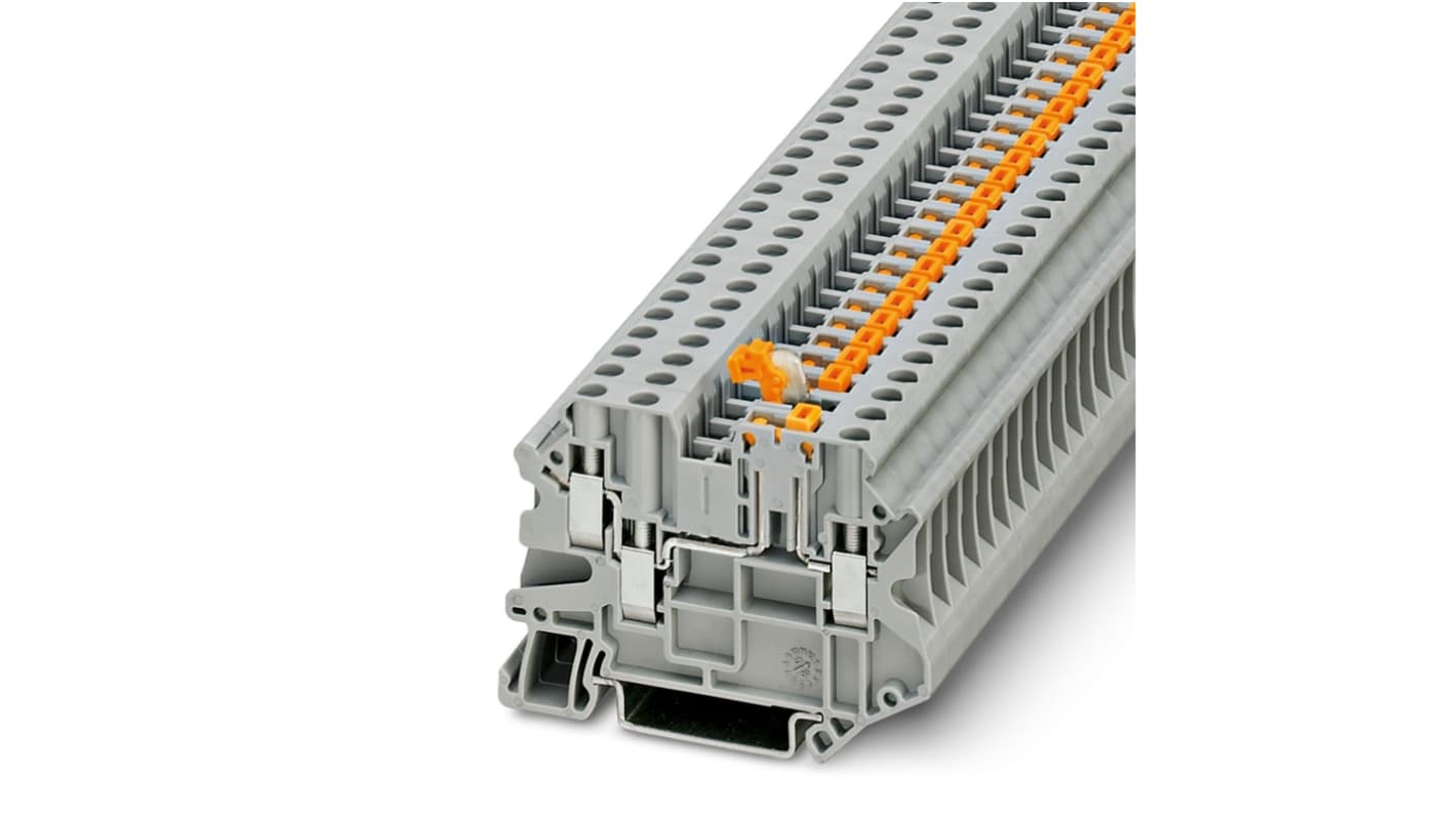 フエニックスコンタクト UT 4-TWIN-MT P/P ナイフ遮断ターミナル台, 20A 500 V, スクリュー