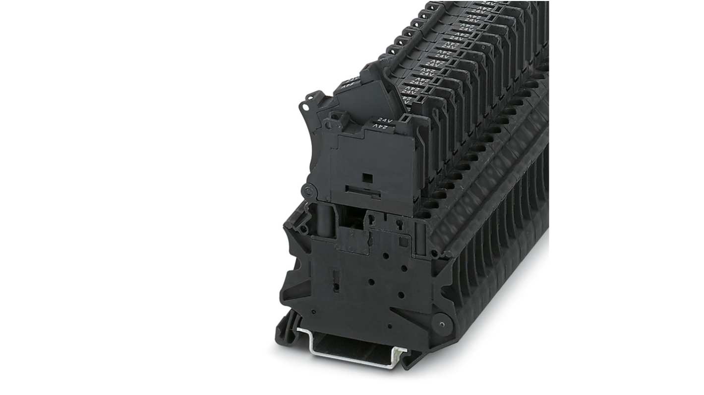Phoenix Contact 3046540 UT 4-HESILED 24-P/P Series Black, 0.14 → 6mm², Single-Level, Screw Termination, Fused