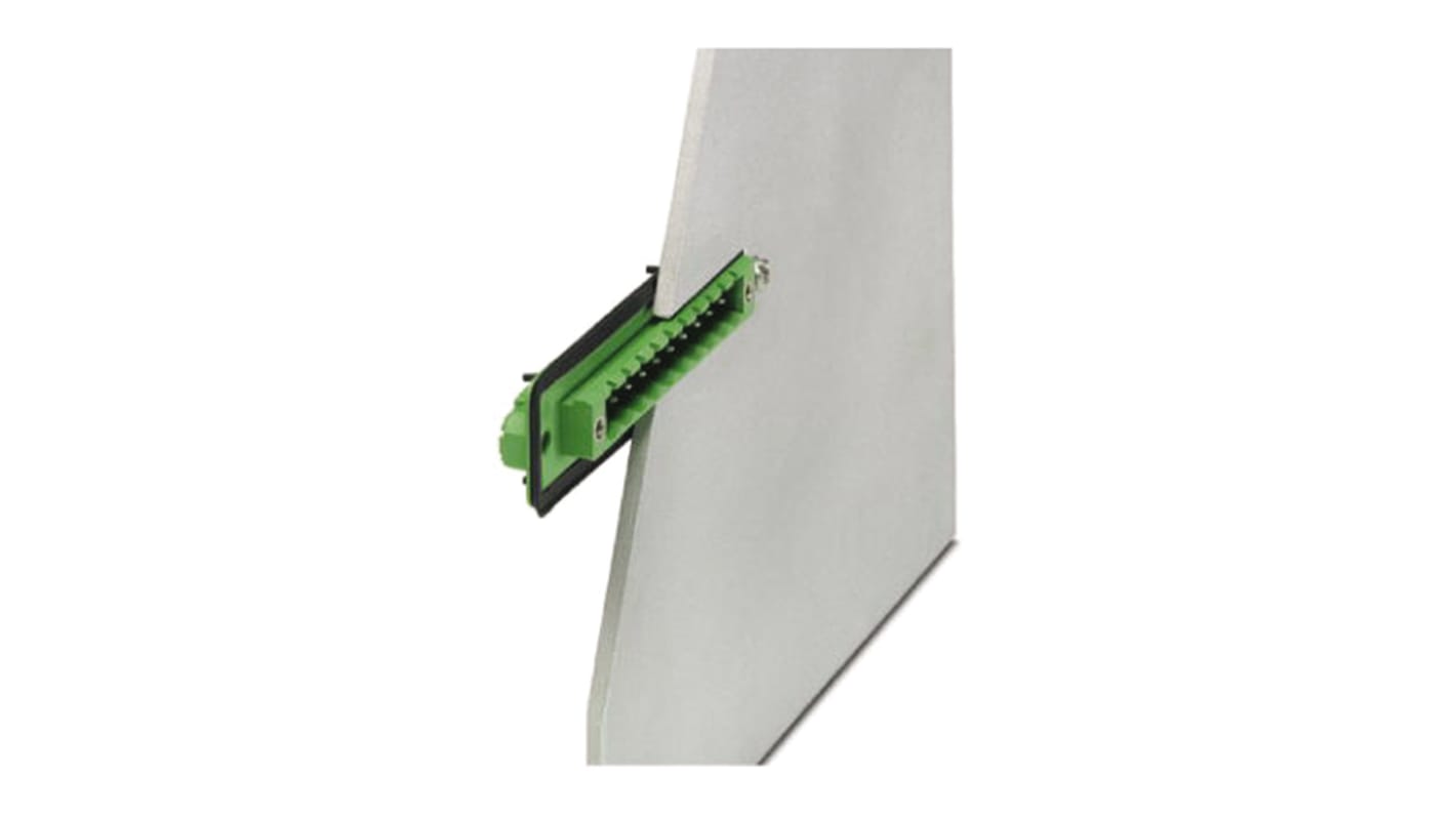 Phoenix Contact, 5.08mm Pitch, COMBICON, 2 Way, , Pluggable Terminal Block, Feed Through Header, Panel Mount, Through