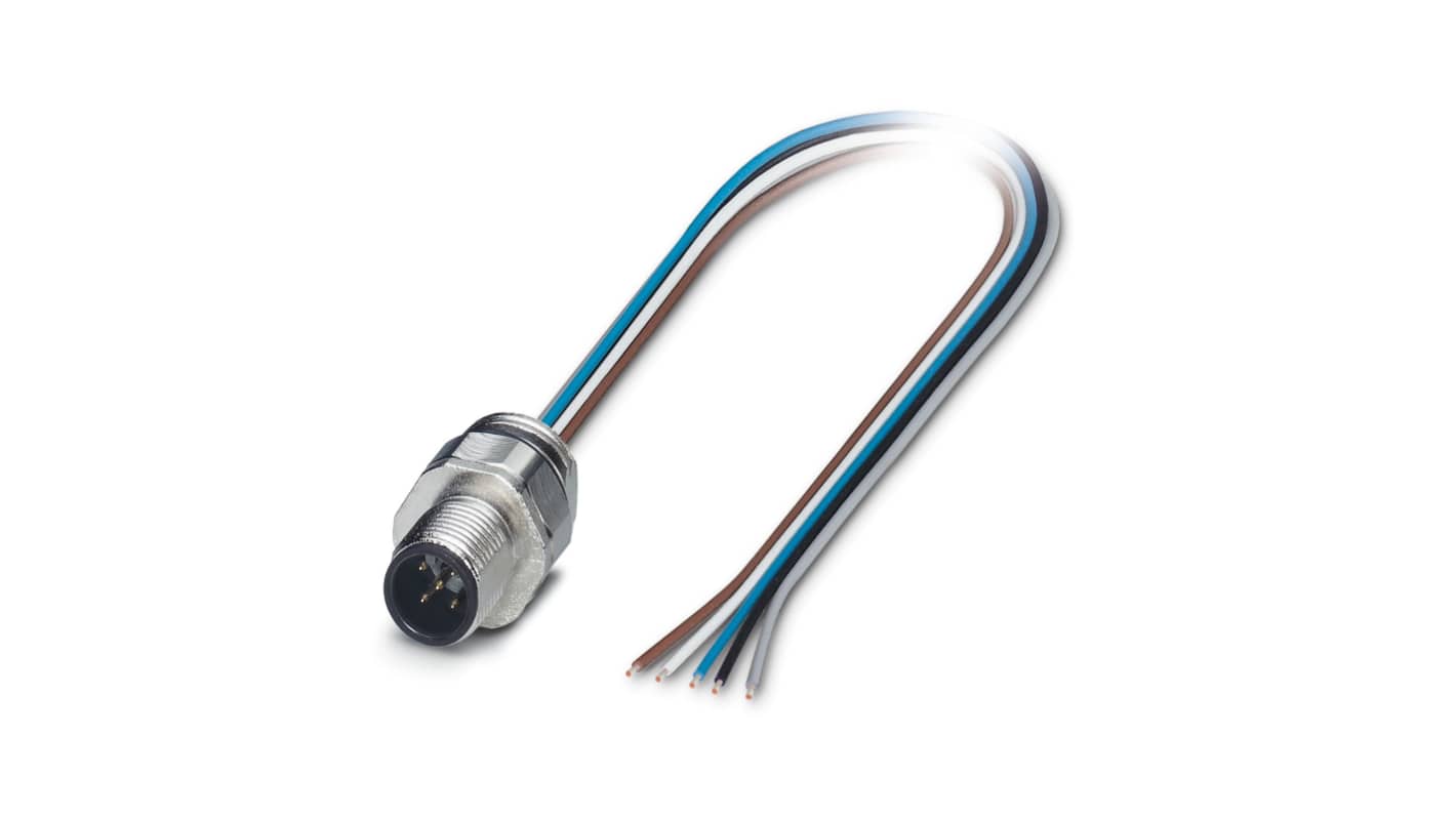 Phoenix Contact Male 5 way M12 to Sensor Actuator Cable, 500mm