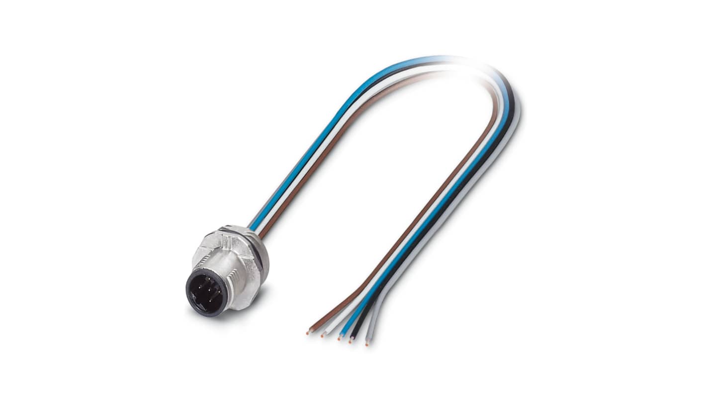 Phoenix Contact Male 5 way M12 to Sensor Actuator Cable, 500mm