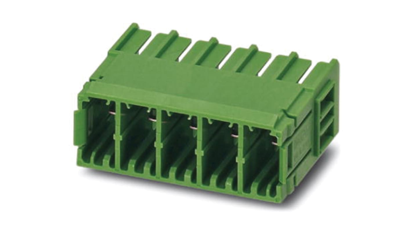 Phoenix Contact 7.62mm Pitch 8 Way Pluggable Terminal Block, Header, Solder Termination