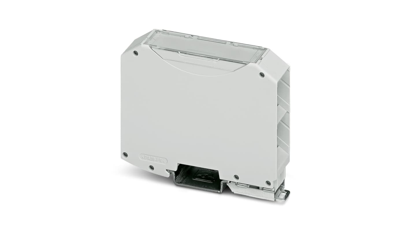 Phoenix Contact DIN Rail Enclosure Enclosure Type ME MAX 22.5 SF G 2-2 KMGY VPE1 Series , 22.5 x 70.4mm, Polyamide