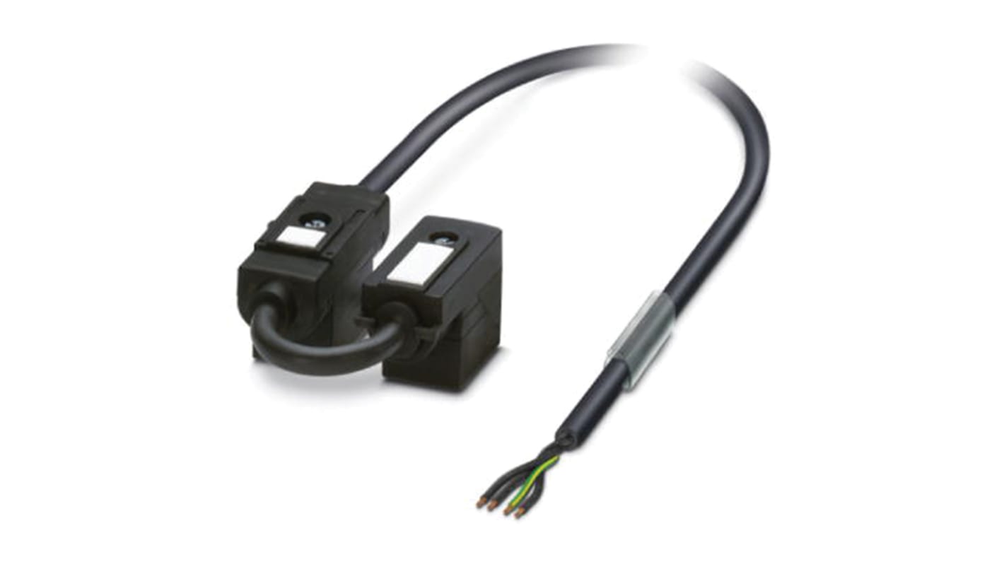 Phoenix Contact 4 way DIN 43650 Form B x 2 to Sensor Actuator Cable, 3m