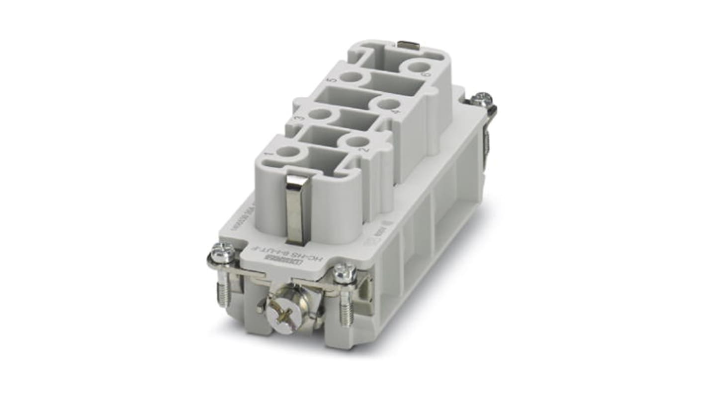 Inserto de conector de potencia Phoenix Contact, serie HEAVYCON HS6, configuración 6P+E