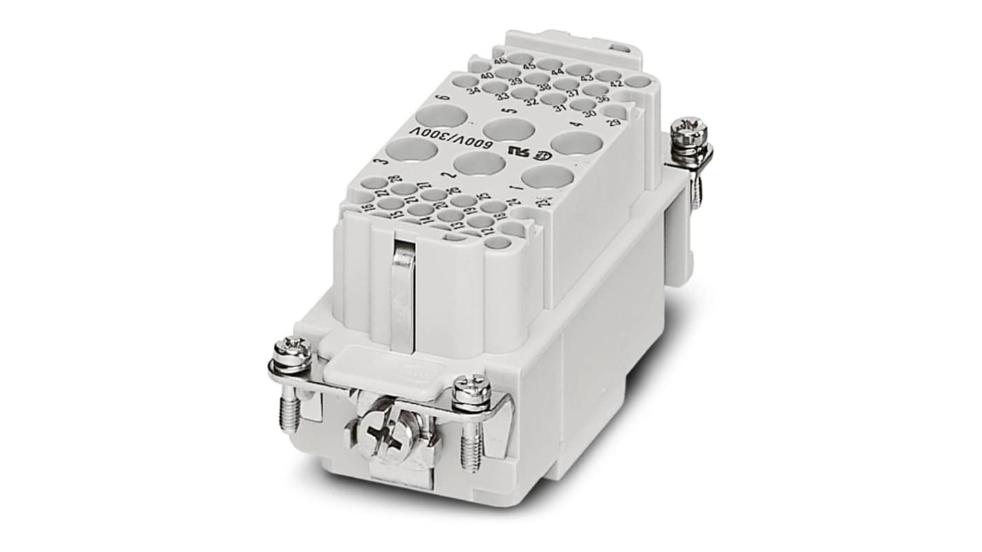 Phoenix Contact Heavy Duty Power Connector Insert, 40A, Female, HC-K 6/36 EBUC Series