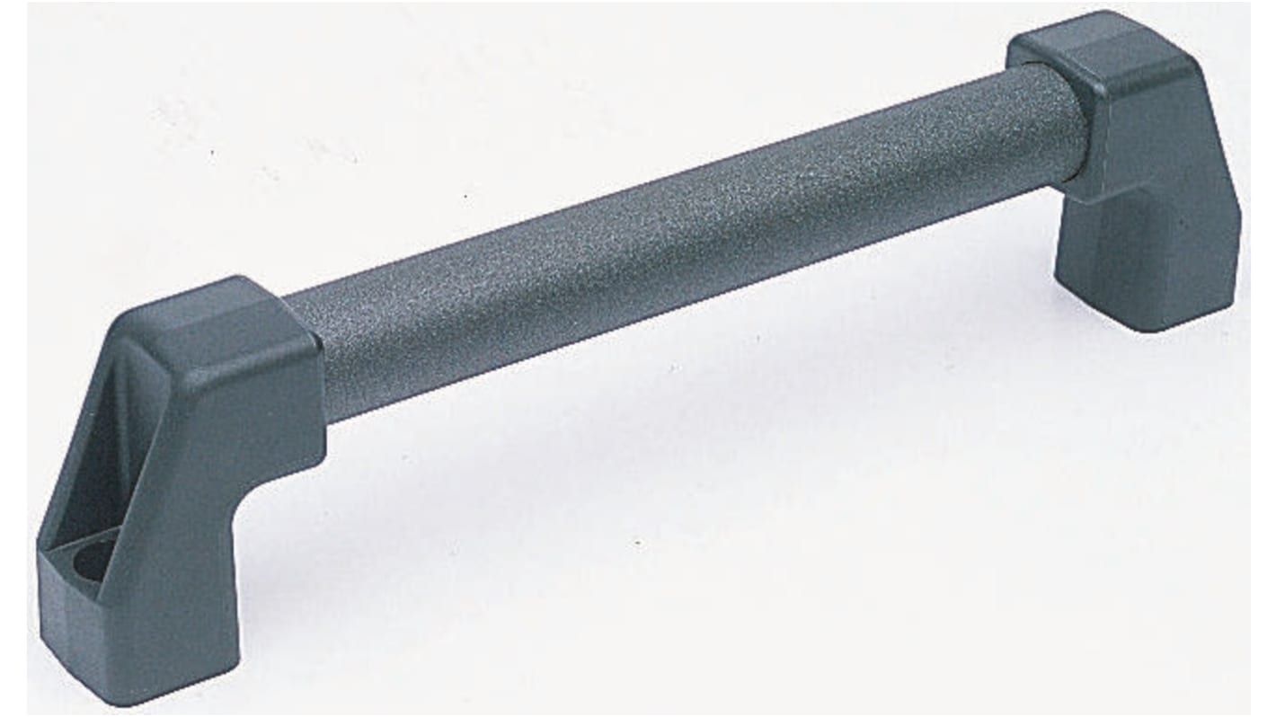Maniglia Nero in Alluminio Elesa, centri di fissaggio 350mm, 374mm x 78 mm x 38mm