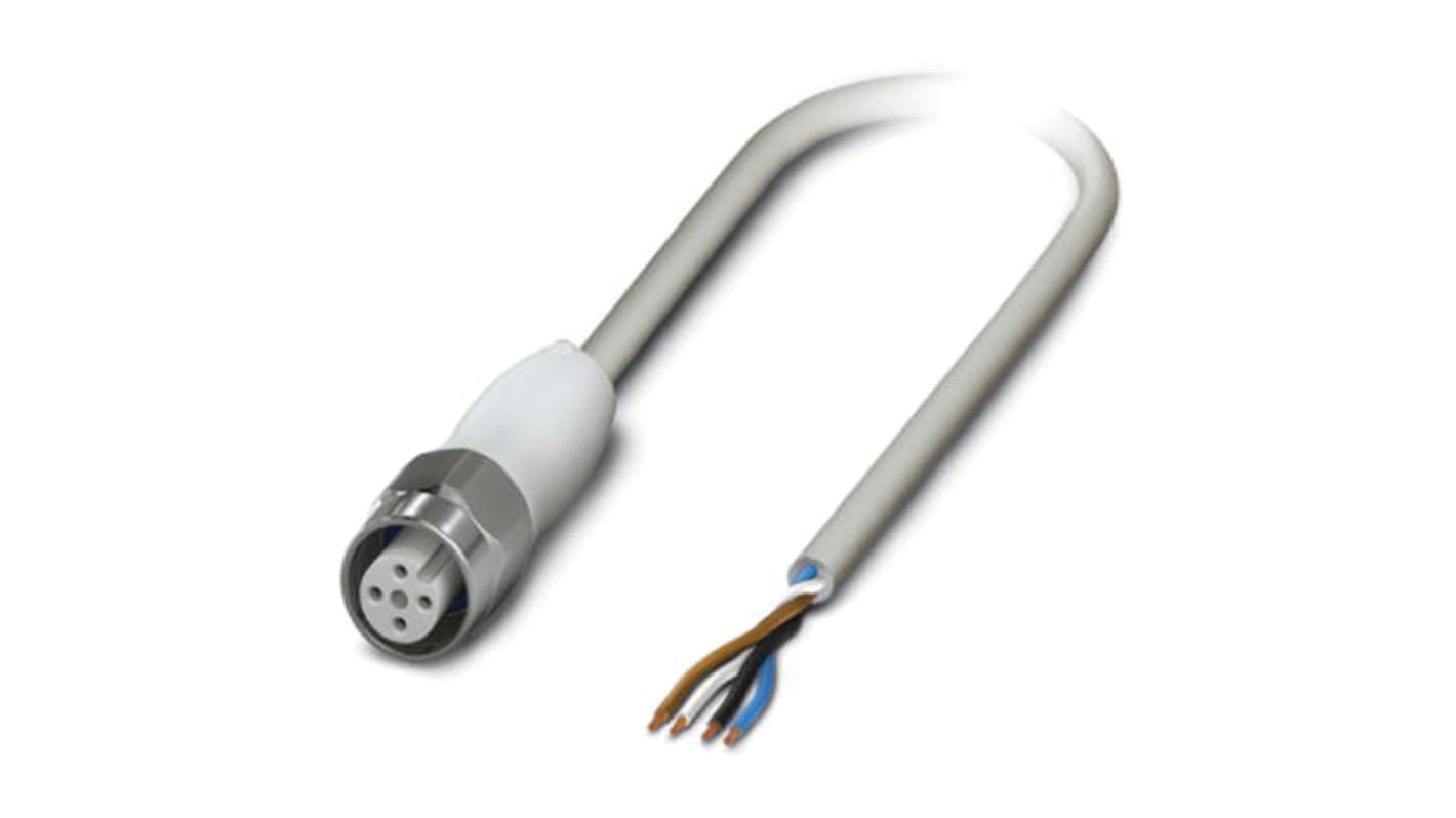 Cable de conexión Phoenix Contact, con. A M12 Hembra, 4 polos, cod.: A, long. 3m, 250 V, IP65, IP67, IP68, IP69K