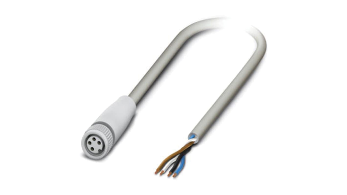 Phoenix Contact Female 4 way M8 to Sensor Actuator Cable, 5m