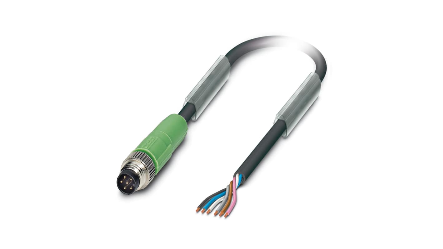 Phoenix Contact Male 6 way M8 to Sensor Actuator Cable, 3m