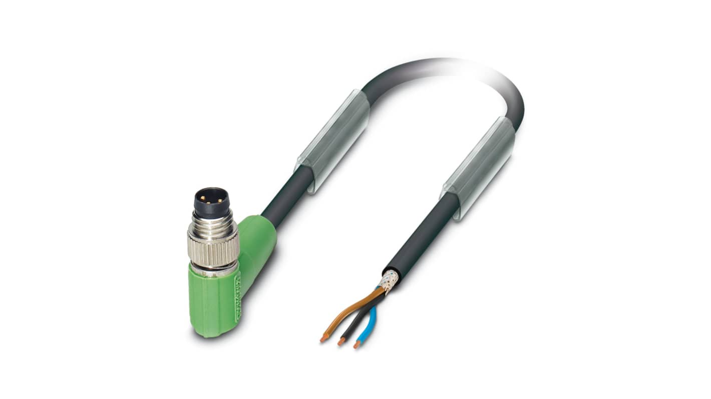 Phoenix Contact Male 3 way M8 to Sensor Actuator Cable, 3m