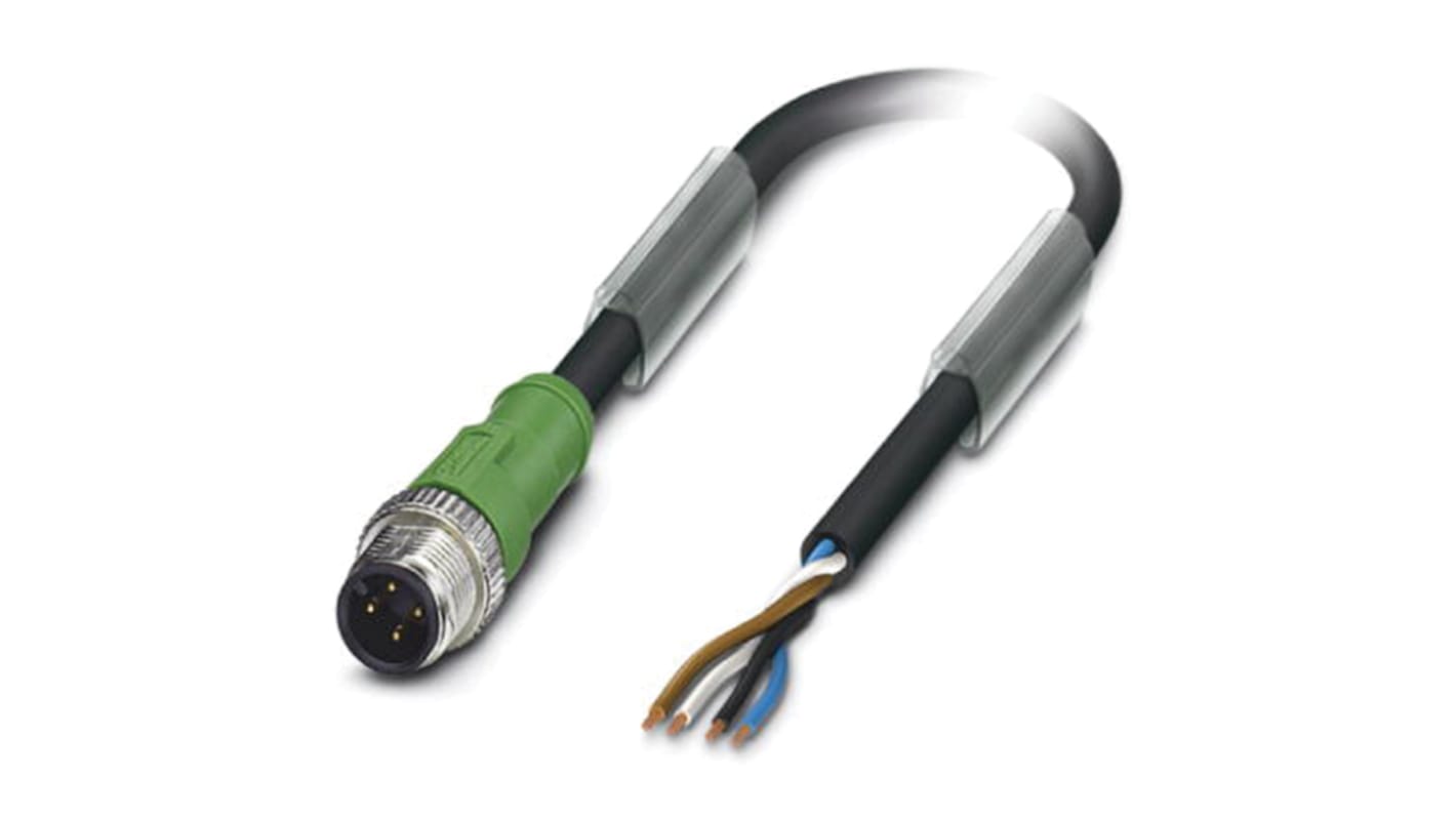 Phoenix Contact Male 4 way M12 to Sensor Actuator Cable, 2m