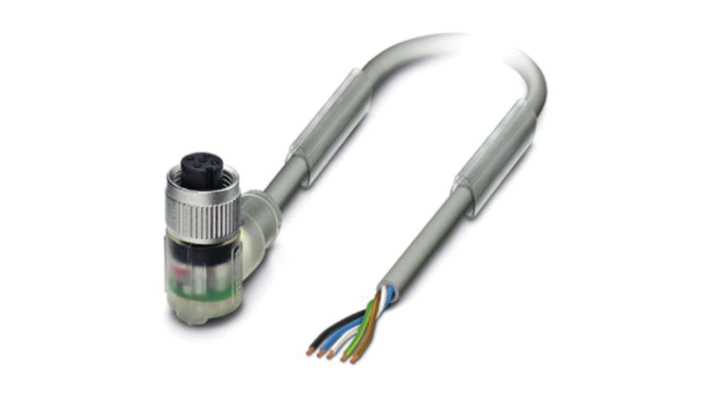 Phoenix Contact Female 5 way M12 to Sensor Actuator Cable, 3m