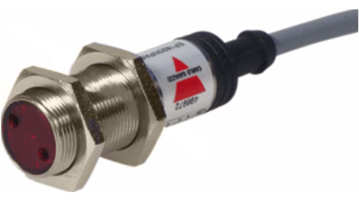 Rs-Online Sensore fotoelettrico Cilindrico Carlo Gavazzi a diffusione rilevamento 400 mm uscita PNP