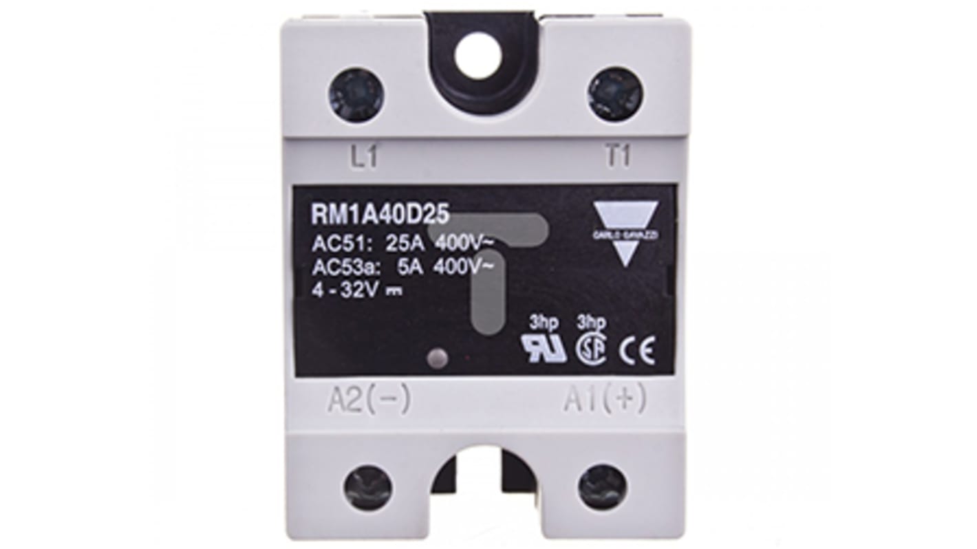 Carlo Gavazzi RM40 Series Solid State Relay, 25 A Load, Panel Mount, 440 V ac Load, 32 V dc Control