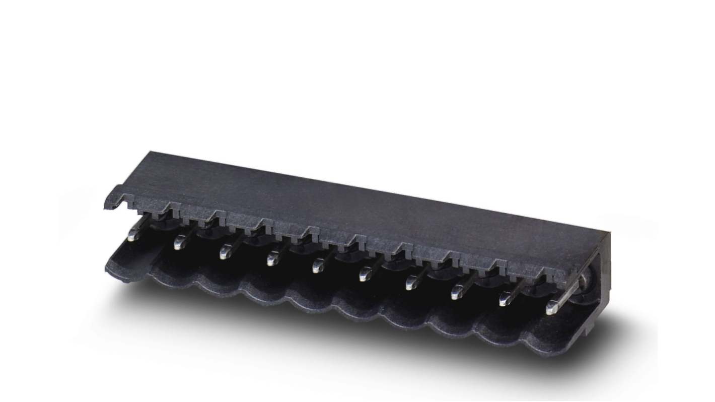 Phoenix Contact, 5.08mm Pitch, CC 2.5/ 7-G-5.08 P26THR, 7 Way, Right Angle, Pluggable Terminal Block, Header, Through