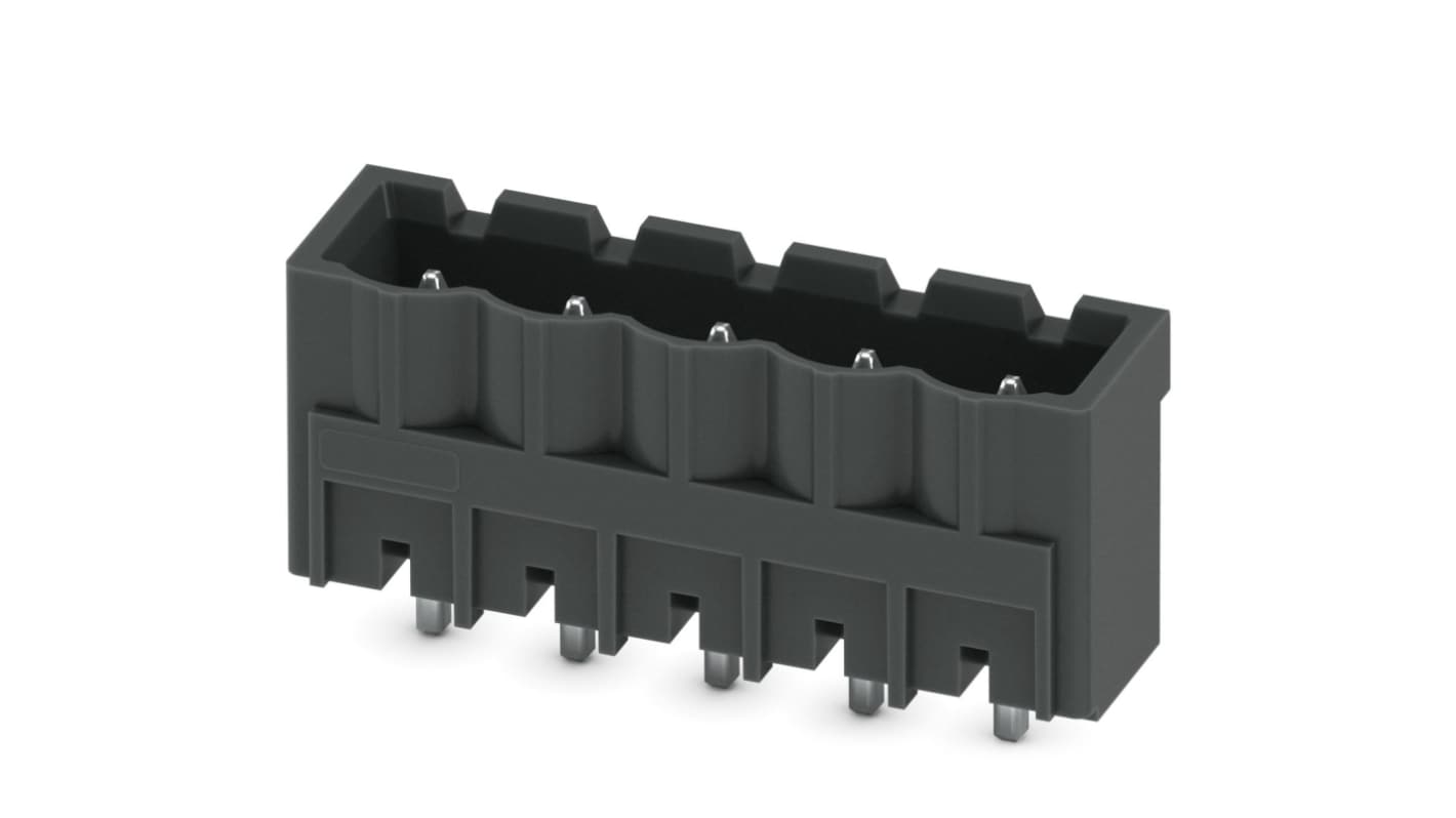 Phoenix Contact, 5.08mm Pitch, CCVA 2.5/ 5-G-5.08 P26THR, 5 Way, , Pluggable Terminal Block, Header, Through Hole,