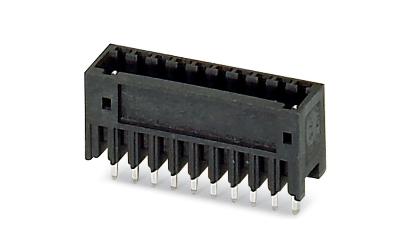 Phoenix Contact, 2.5mm Pitch, MCV 0.5/ 3-G-2.5 THT, 3 Way, Pluggable Terminal Block, Header, Solder Termination, 1963544