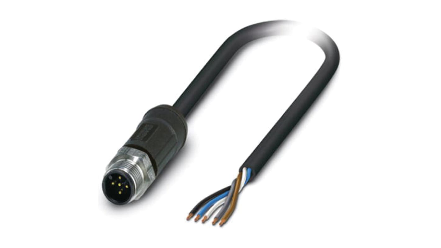 Phoenix Contact Male 5 way M12 to Sensor Actuator Cable, 10m