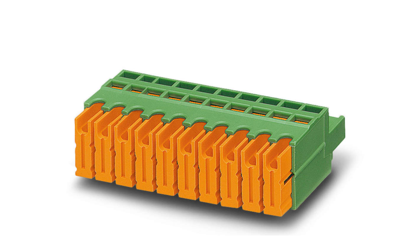 Phoenix Contact, 5.08mm Pitch, QC 1/ 4-ST-5.08, 4 Way, Pluggable Terminal Block, Plug, Screw Termination, 1883271