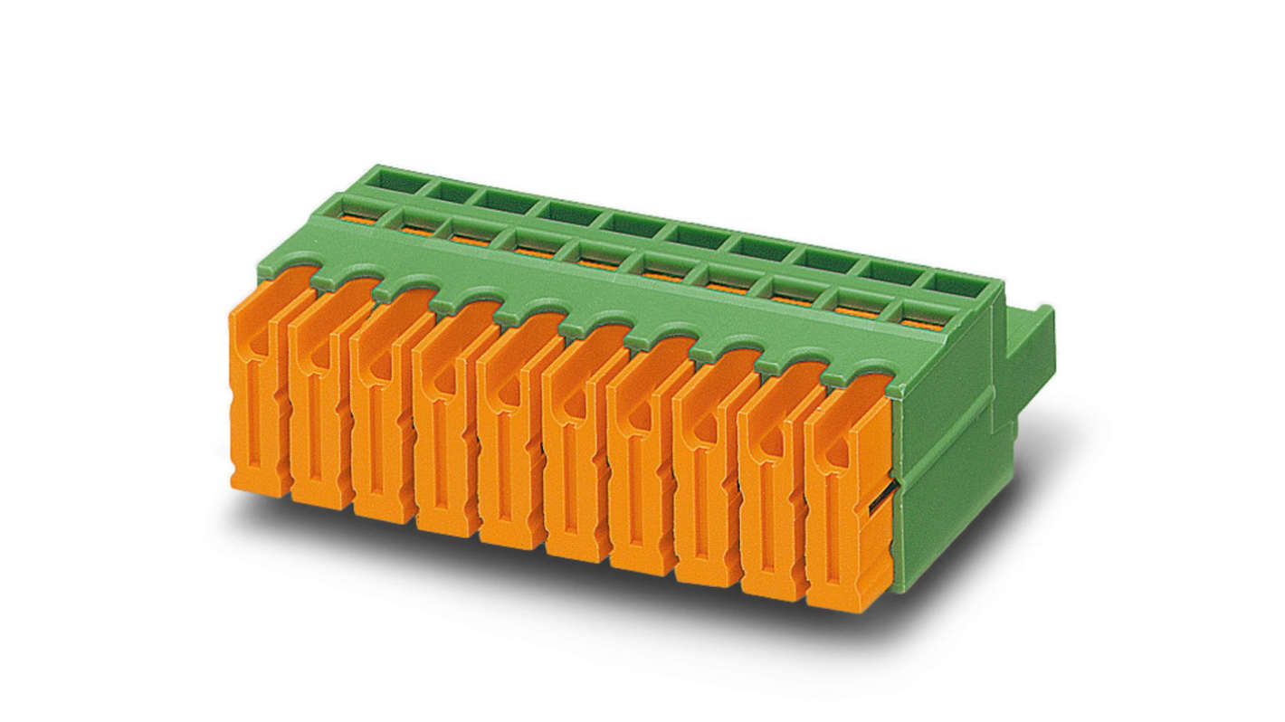 Phoenix Contact, 5.08mm Pitch, QC 1/12-ST-5.08, 12 Way, Pluggable Terminal Block, Plug, Screw Termination, 1883705