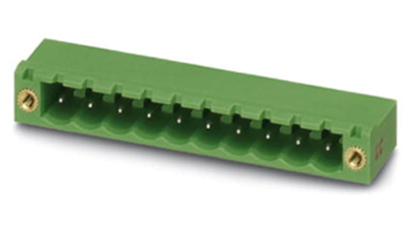 Phoenix Contact, 5.08mm Pitch, MSTB 2.5 HC/ 2-GF-5.08, 2 Way, Pluggable Terminal Block, Header, Solder Termination,