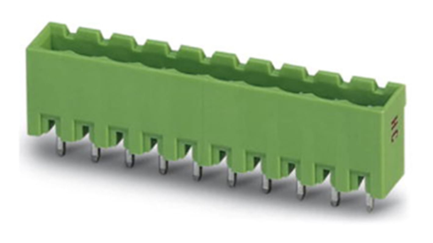 Phoenix Contact, 5.08mm Pitch, MSTBVA 2.5 HC/ 5-G-5.08, 5 Way, Pluggable Terminal Block, Header, Solder Termination,