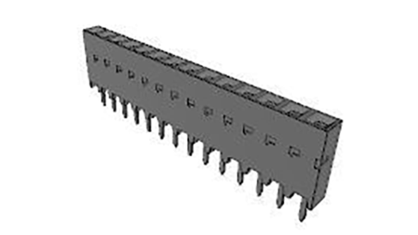 Amphenol ICC Straight Through Hole Mount IDC Connector, 14-Contact, 1-Row, 2.54mm Pitch, Solder Termination