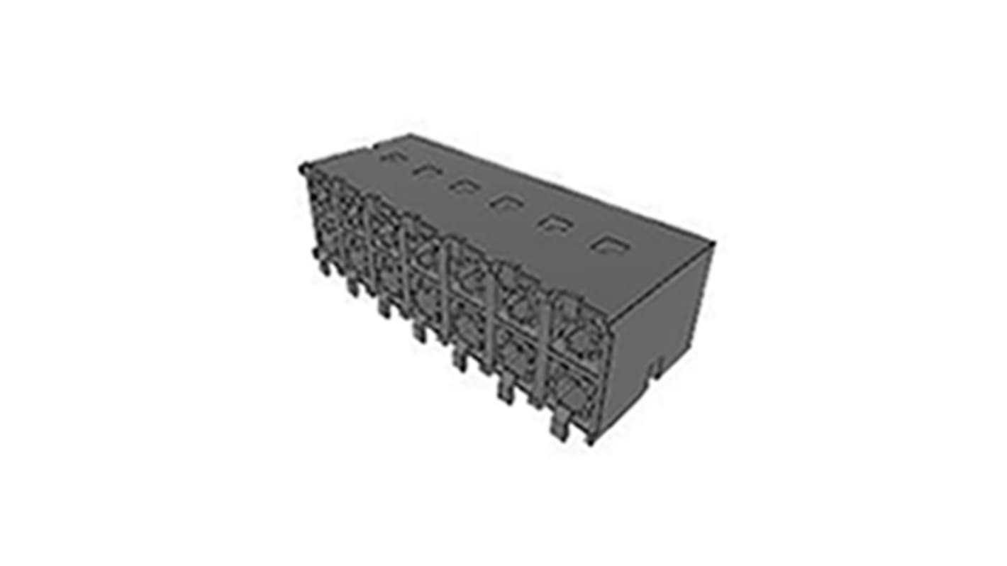 Amphenol ICC Female Edge Connector, Surface Mount, 14-Contacts, 2.54mm Pitch, 2-Row, Solder Termination