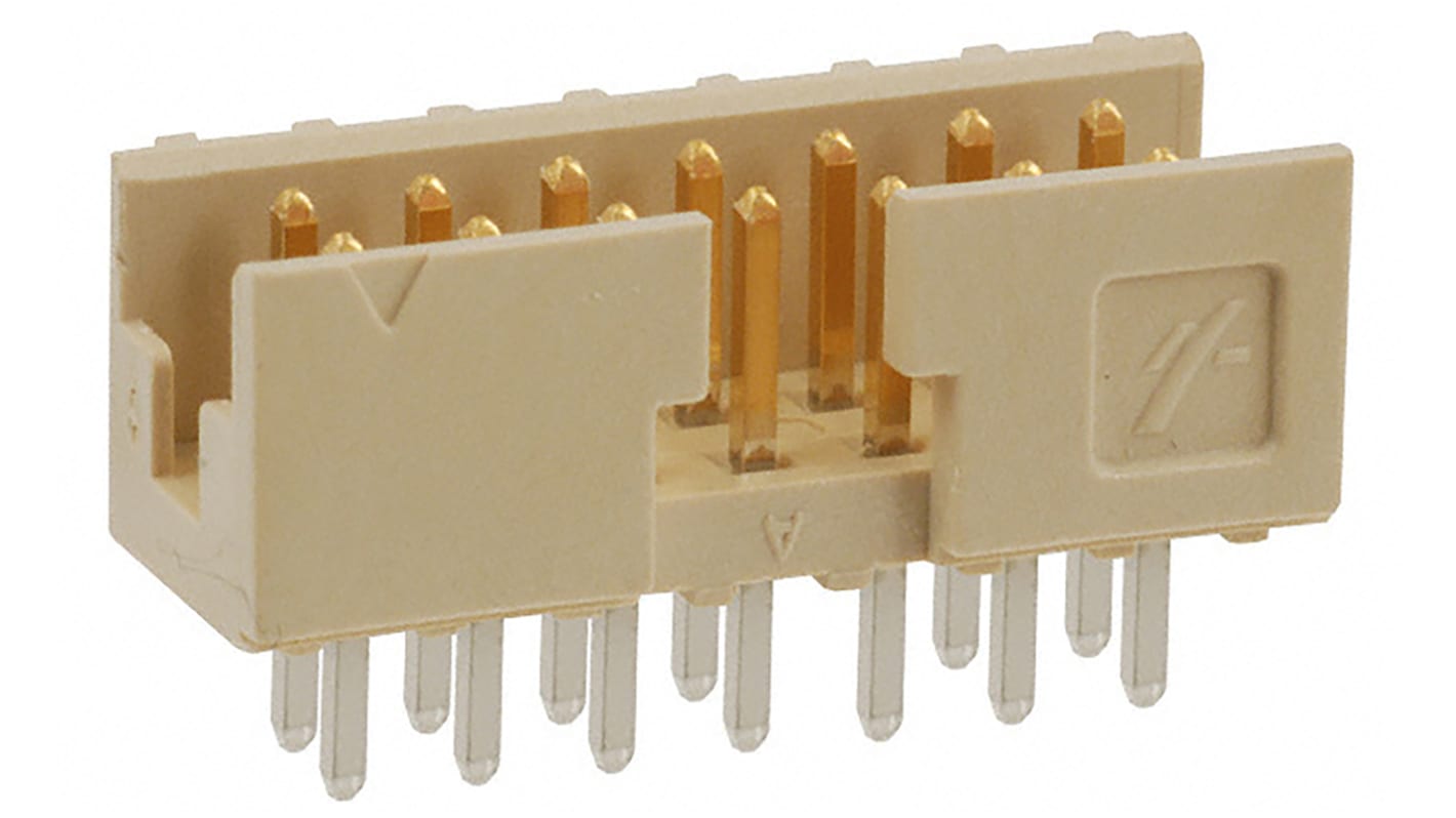 Conector macho para PCB Amphenol ICC serie Minitek de 14 vías, 2 filas, paso 2.0mm, para soldar, Montaje en orificio