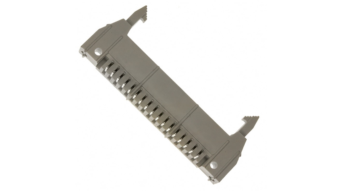 Amphenol ICC Quickie Series Right Angle Through Hole PCB Header, 34 Contact(s), 2.54mm Pitch, 2 Row(s), Shrouded