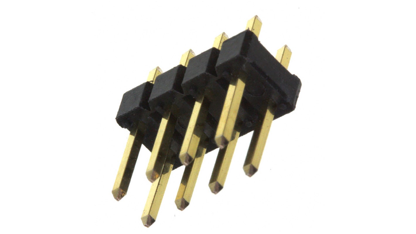 Amphenol ICC BergStik Series Straight Through Hole Pin Header, 8 Contact(s), 2.54mm Pitch, 2 Row(s), Unshrouded