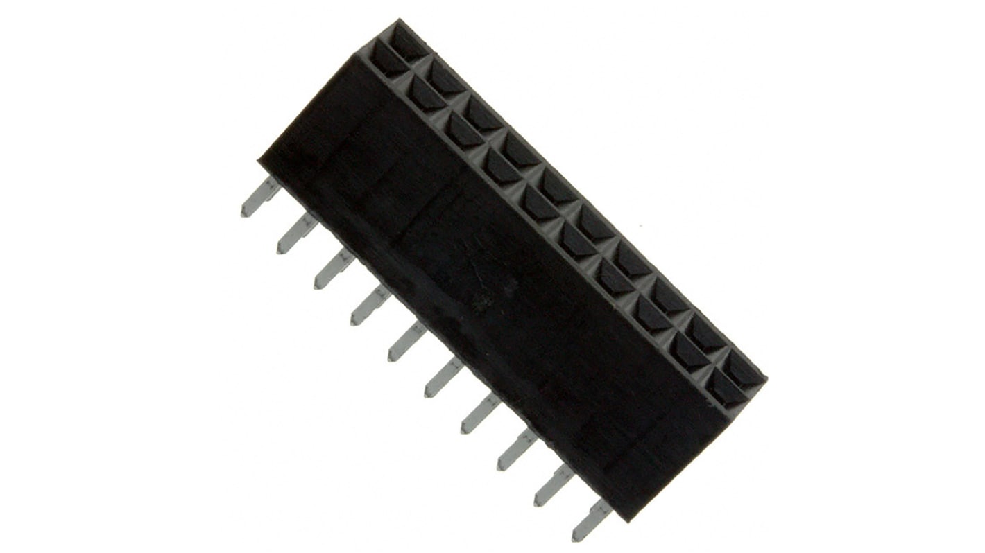 Amphenol ICC Straight Through Hole Mount IDC Connector, 20-Contact, 2-Row, 2.54mm Pitch, Solder Termination