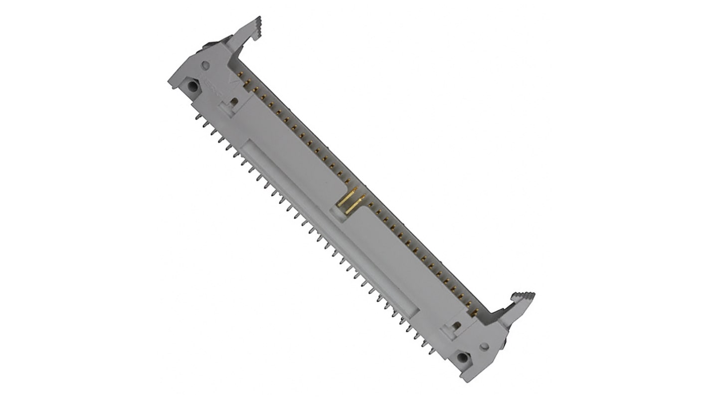 Amphenol FCI Quickie Series Straight Through Hole PCB Header, 64 Contact(s), 2.54mm Pitch, 2 Row(s), Shrouded