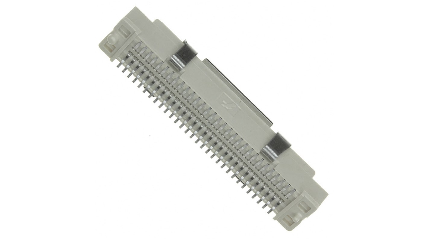 Amphenol ICC BergStak Series Straight Surface Mount PCB Header, 60 Contact(s), 0.8mm Pitch, 2 Row(s), Shrouded