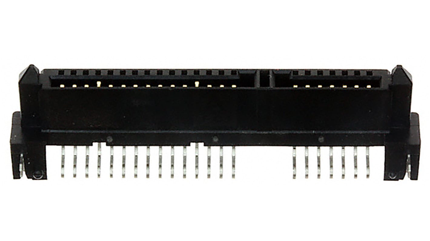 Amphenol ICC 1.27mm Pitch Backplane Connector, Female, Right Angle, 1 Row, 22 Way, 10034814