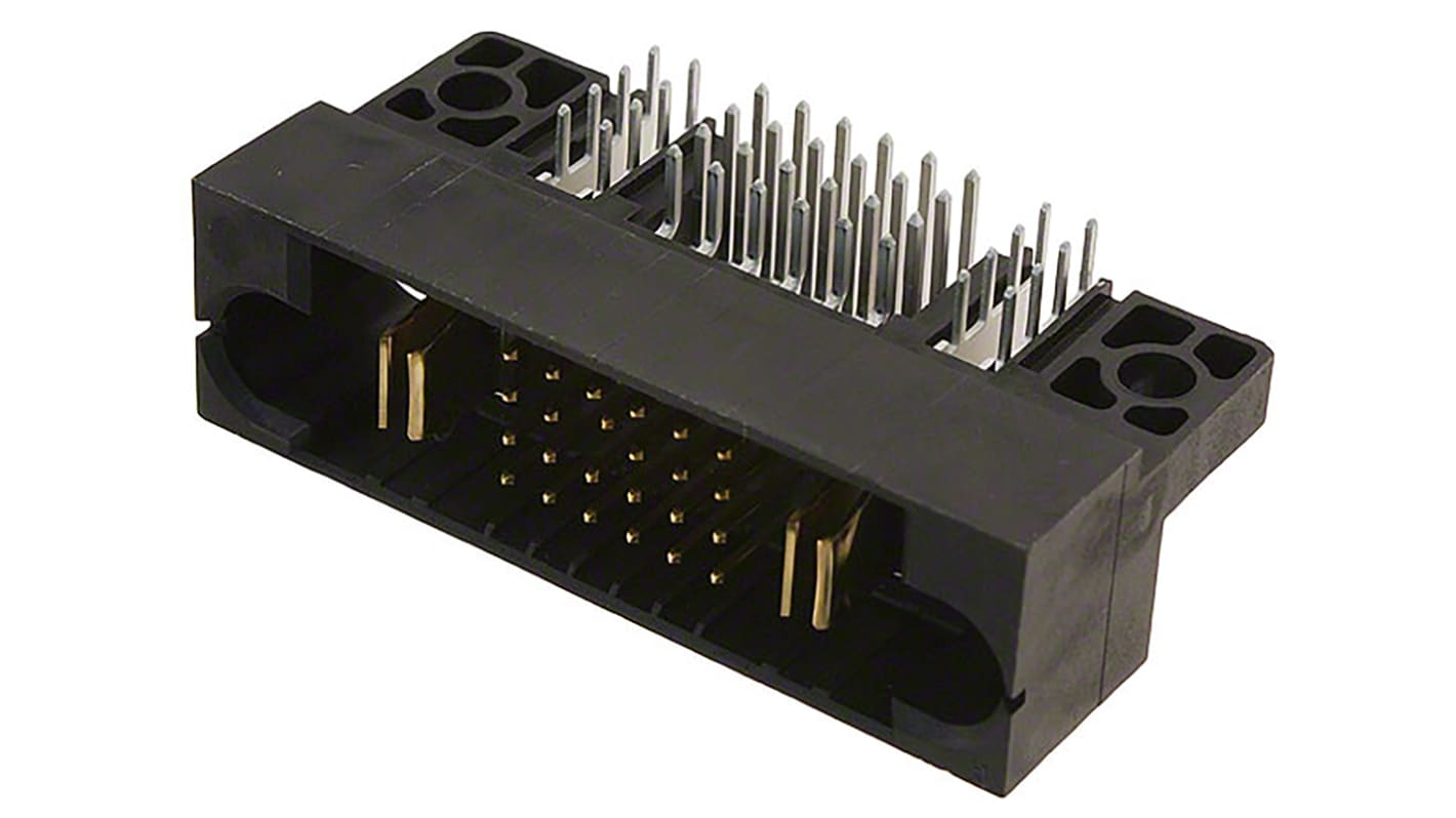 Amphenol FCI PwrBlade Series Right Angle Through Hole PCB Header, 2 Power, 24 Signal Contact(s), 2.54mm Pitch, 4