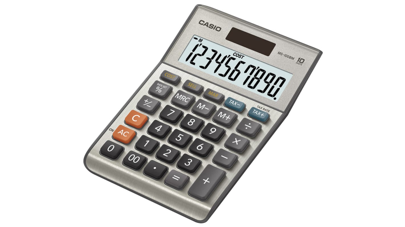 Casio Battery & Solar Powered Desktop Calculator