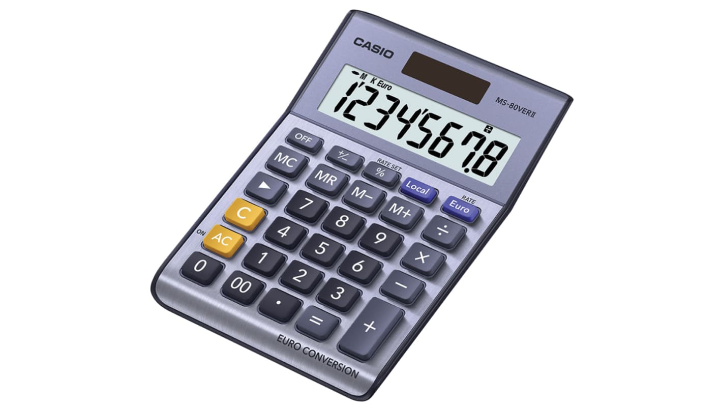 Casio Battery & Solar Powered Desktop Calculator