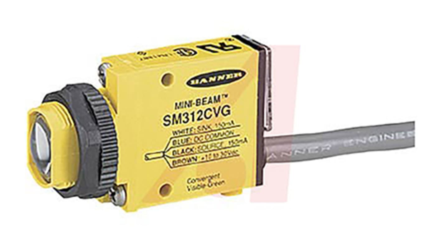 Rs-Online Sensore fotoelettrico Rettangolare Banner sistema convergente rilevamento 16 mm uscita NPN/PNP