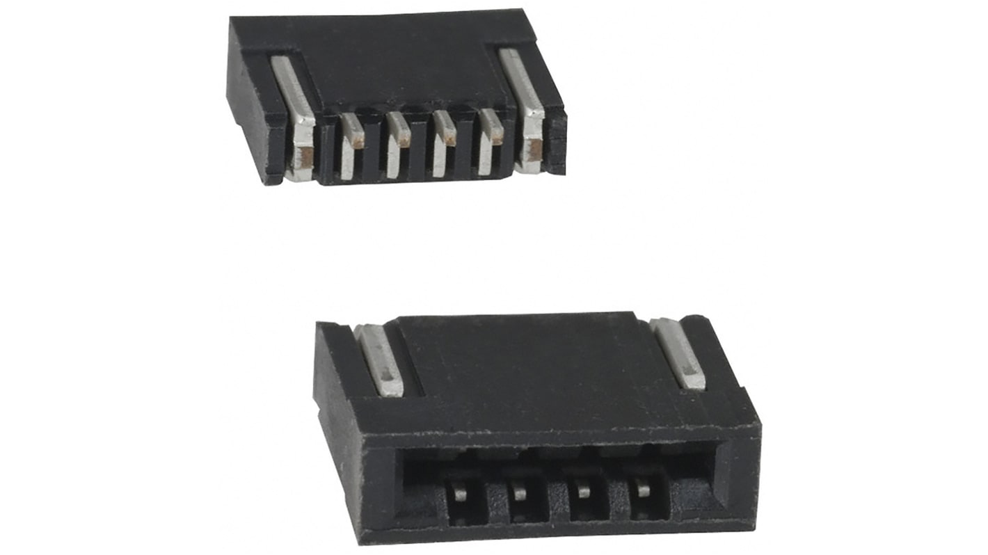 Amphenol FCI, HFW 1mm Pitch 4 Way Right Angle Female FPC Connector, Non-ZIF Top Contact