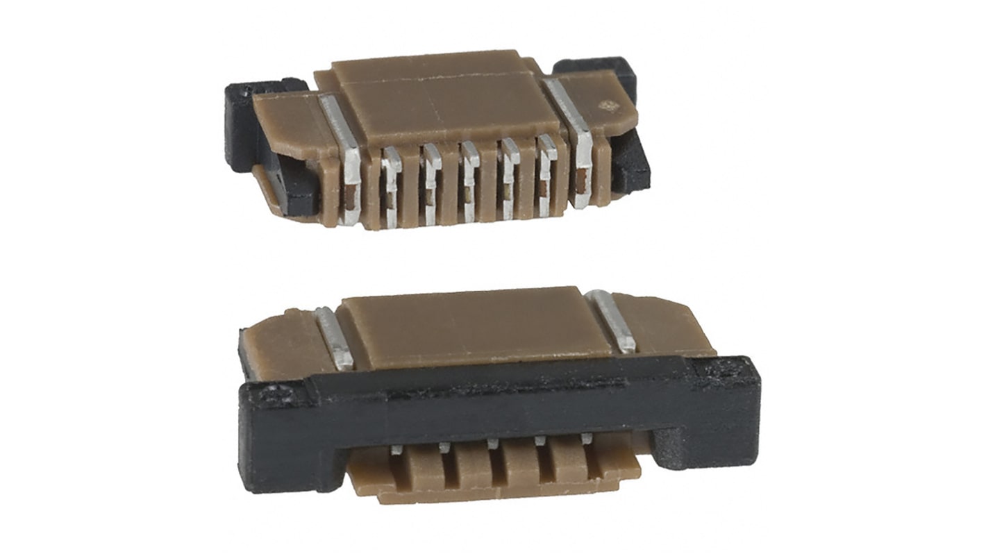 Amphenol ICC, SFW 1mm Pitch 5 Way Right Angle Female FPC Connector, ZIF Bottom Contact